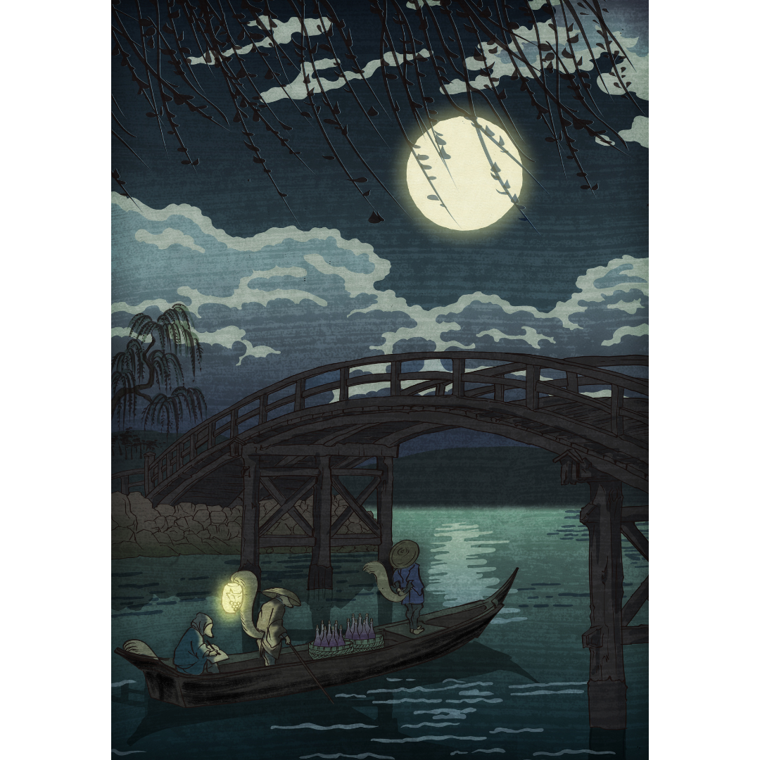 ＜代筆可＞オリジナルポストカード＜真夏の夜の吉＞